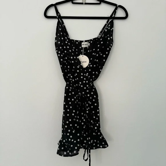 princess polly black polka dot dress Nellie Maxi Dress | Black Polka Dot | Womens main image 0